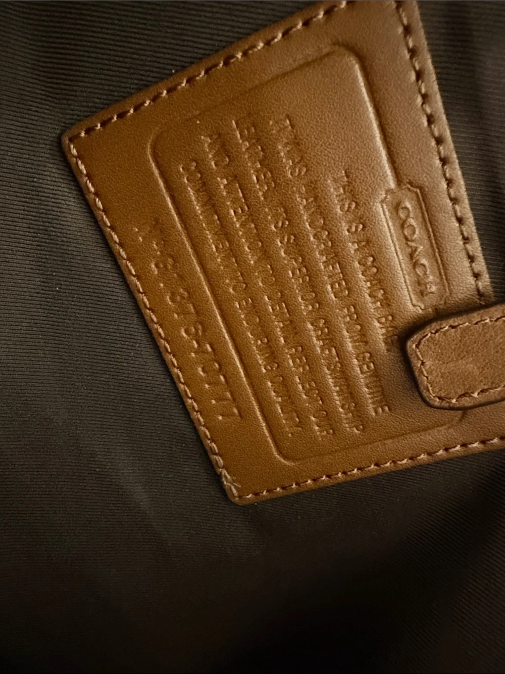 Coach Bleecker Leather Laptop Briefcase in Cognac Brown